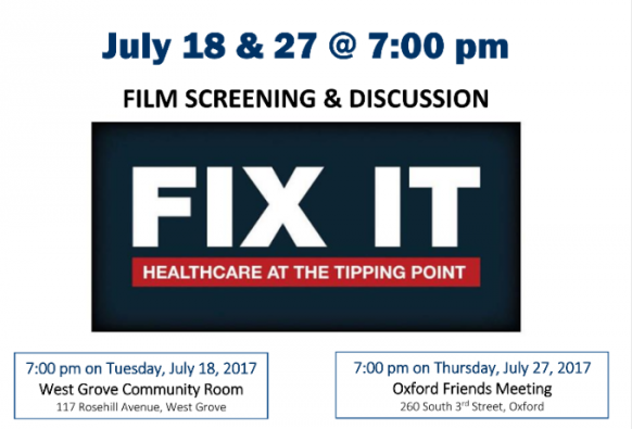Two Screening of "Fix It" an informative film on healthcare in the USA